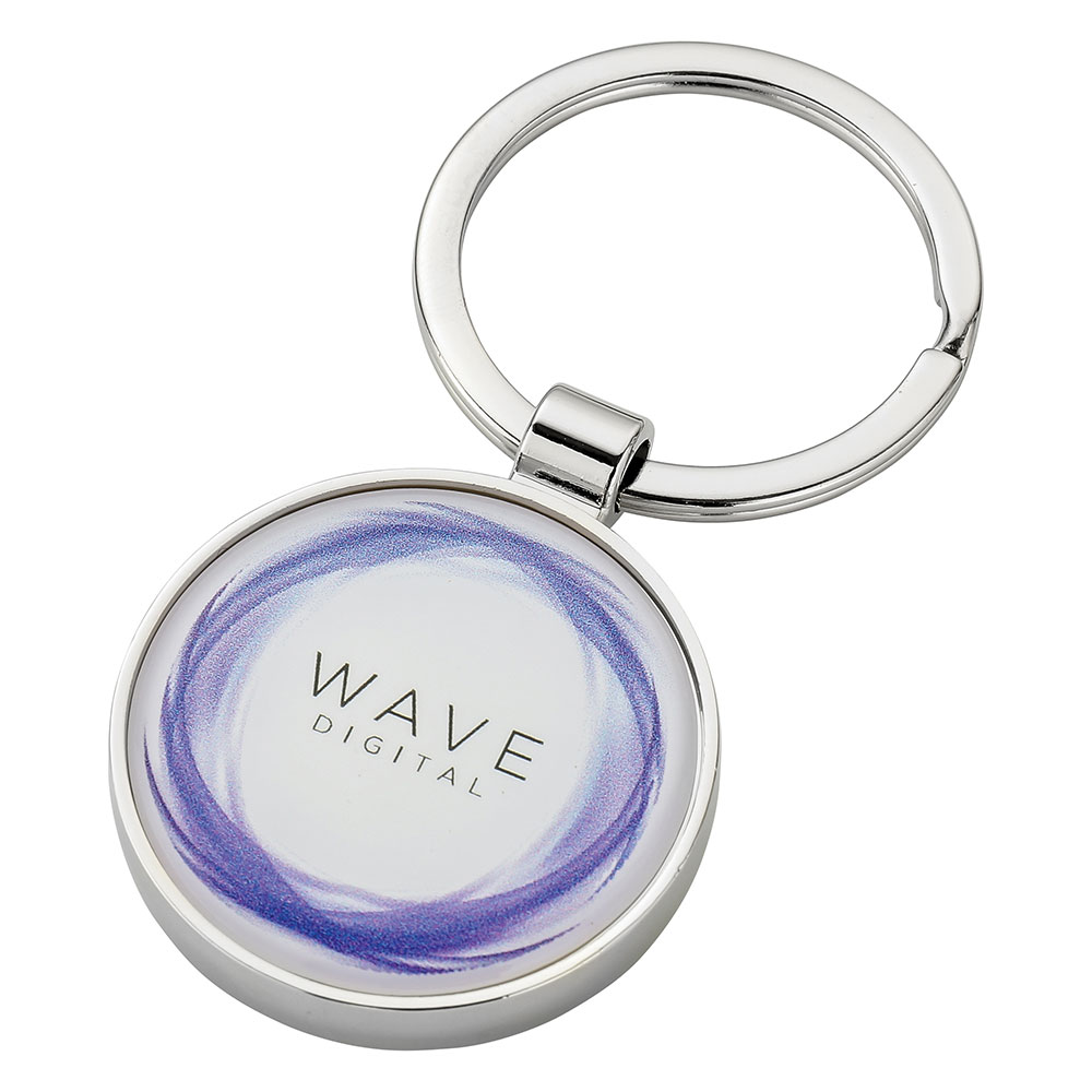 Round Alloy Injection Keyring (Uk Stock)
