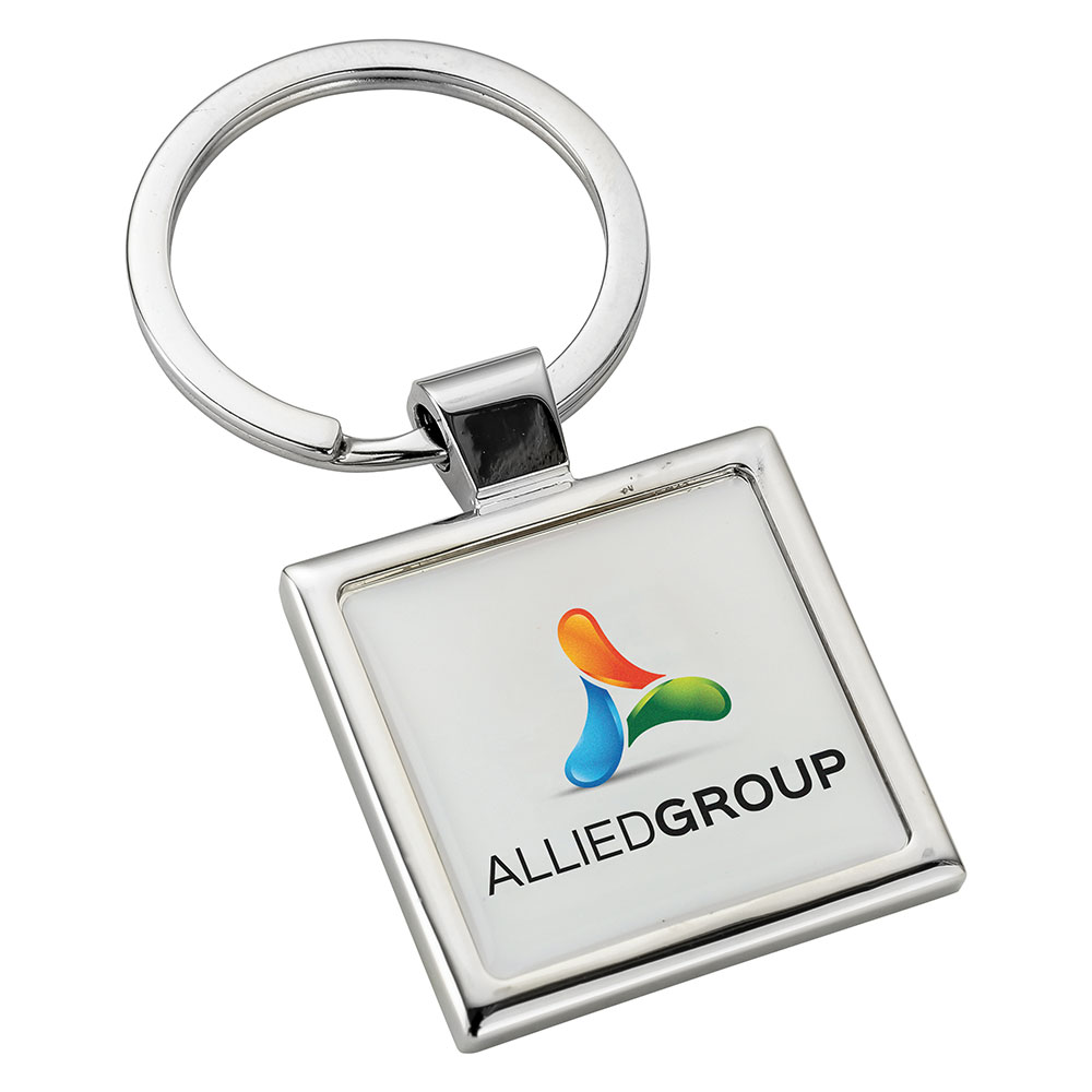 Square Alloy Injection Keyring (Uk Stock)