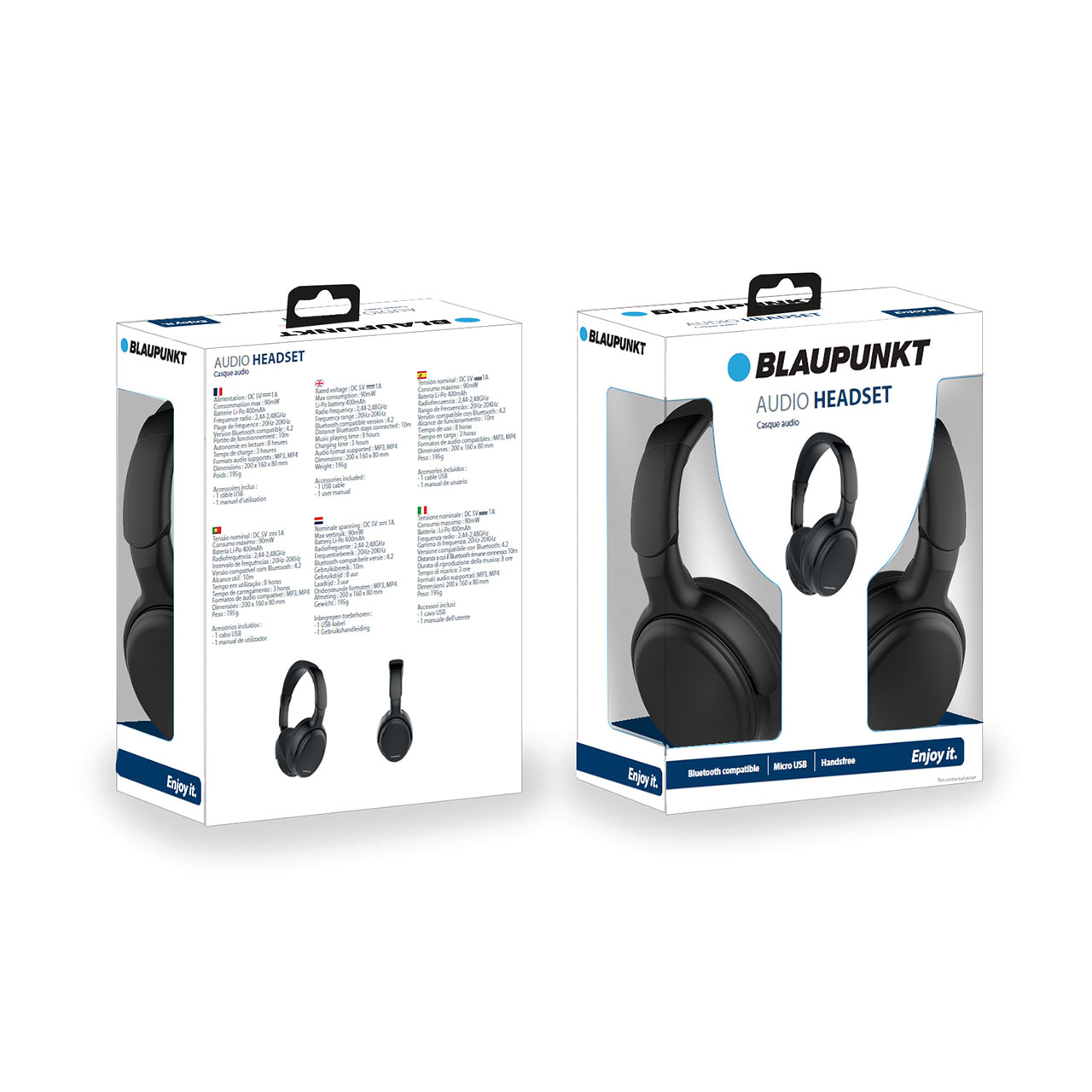 Geplooid paperback Europa Blaupunkt Bluetooth Audio Headset - Willsmer Wagg