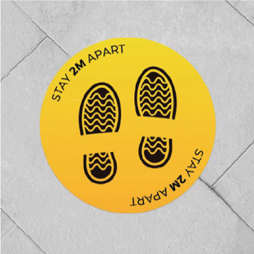 Social Distancing Floor Graphics - Round