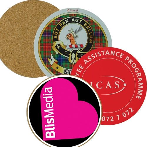 Cork Backed Coaster - Round
