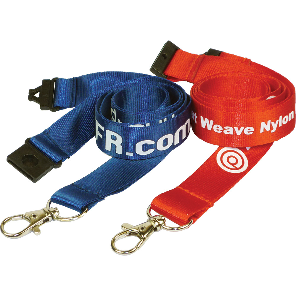 15mm Flat Weave Nylon Lanyard