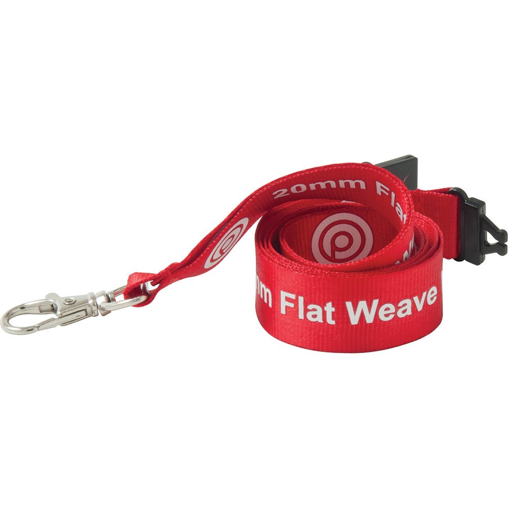 20mm Flat Weave Nylon Lanyard