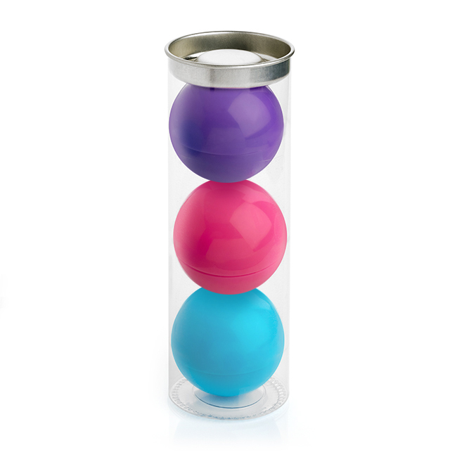 Set Of 3 Ball Lip Balms In A Tube