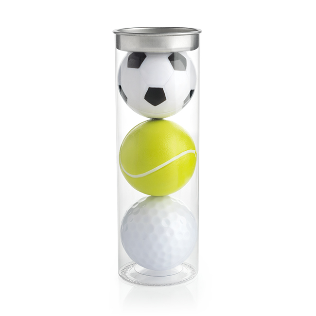 Set Of 3 Sports Ball Lip Balms In A Tube