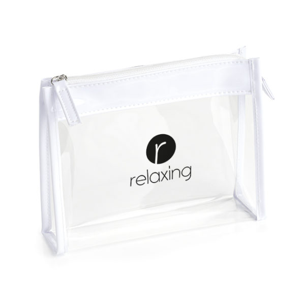 Clear Pvc Bag With White Trim And Zipper