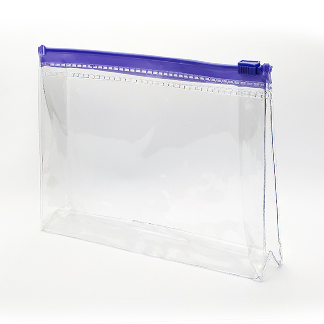 Clear Pvc, Purple Slide Zipper Bag