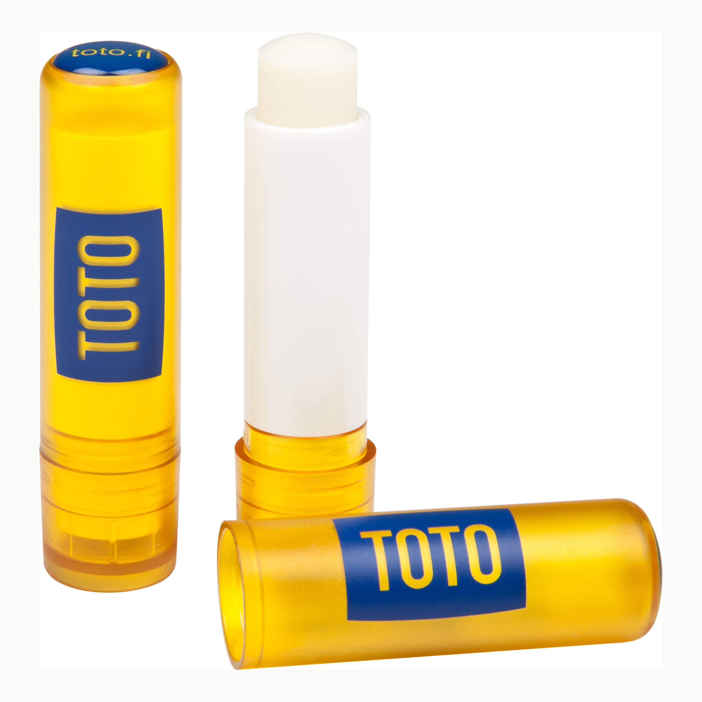 Yellow Lip Balm Stick, Domed Label, 4.6G