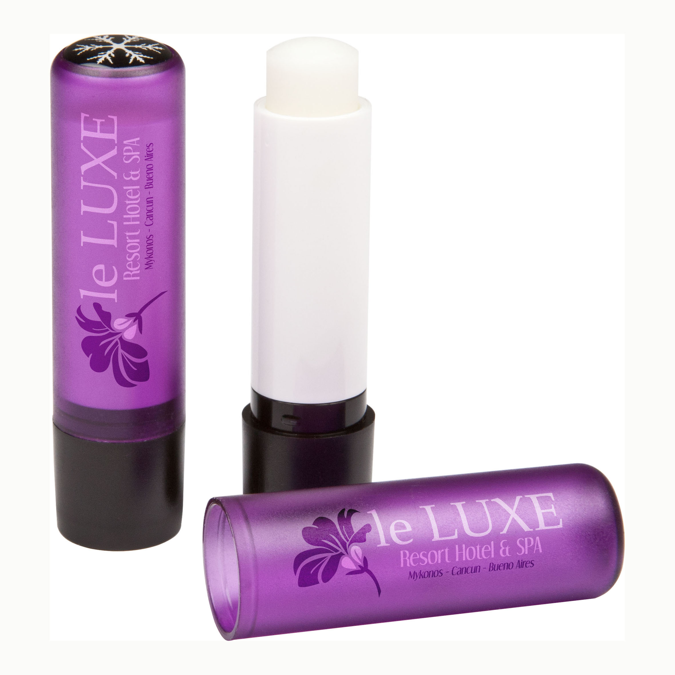 Purple Lip Balm Stick, Domed Label, 4.6G