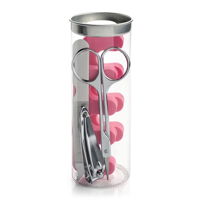 5Pc Manicure Set Including Toe Nail Separators In A Tube
