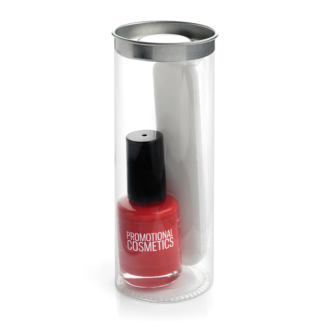 Nail Polish And Emery Board In A Tube