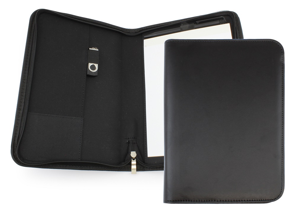 Clapham PU A5 Zipped Conference Folder
