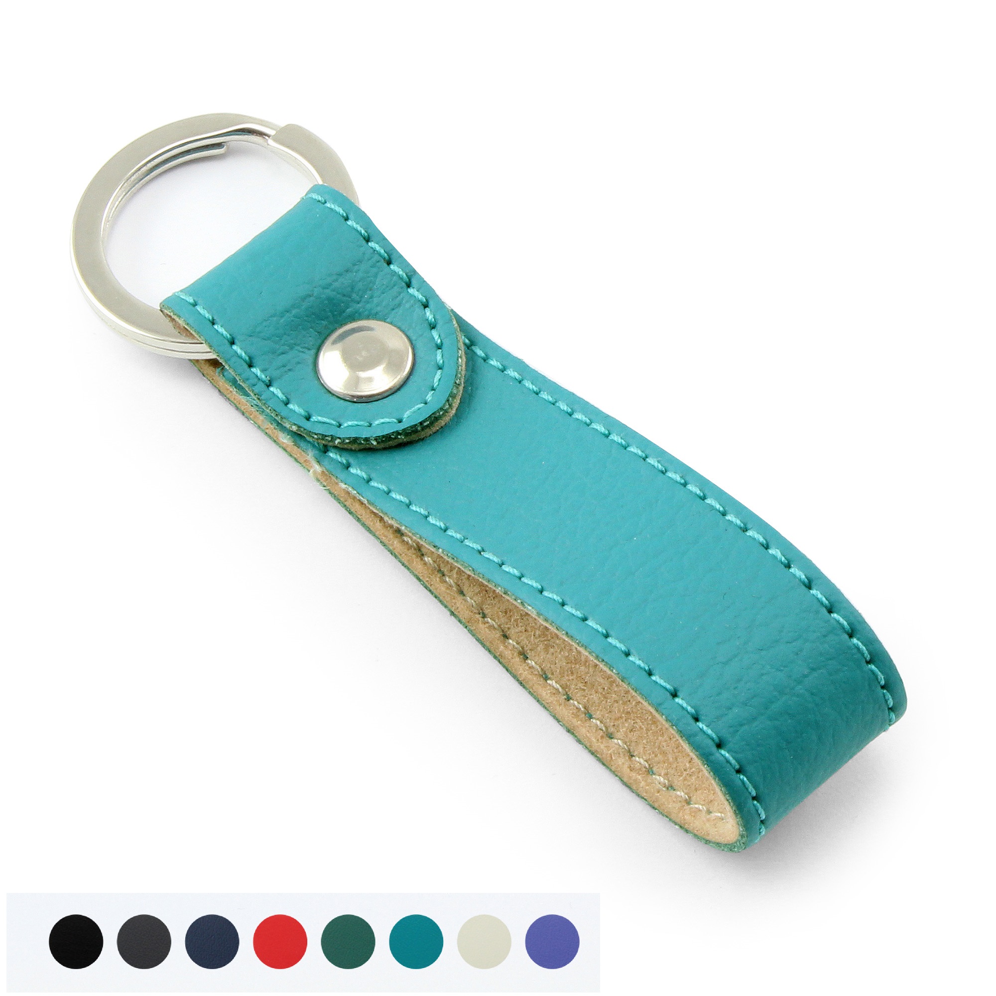 Recycled Eleather Rectangular Key Fob