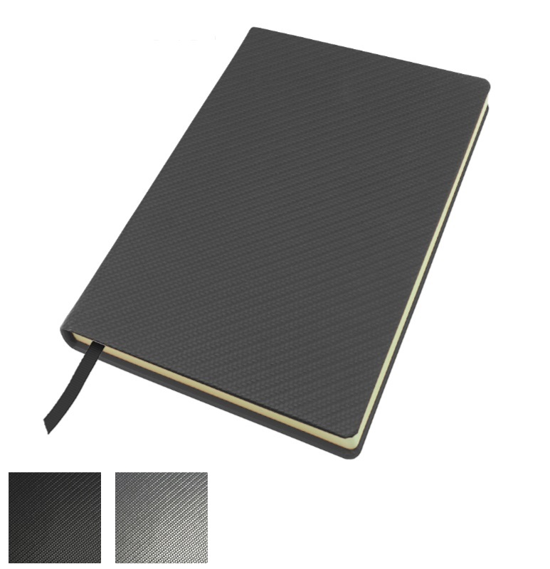 Carbon Fibre Textured PU A5 Casebound Notebook