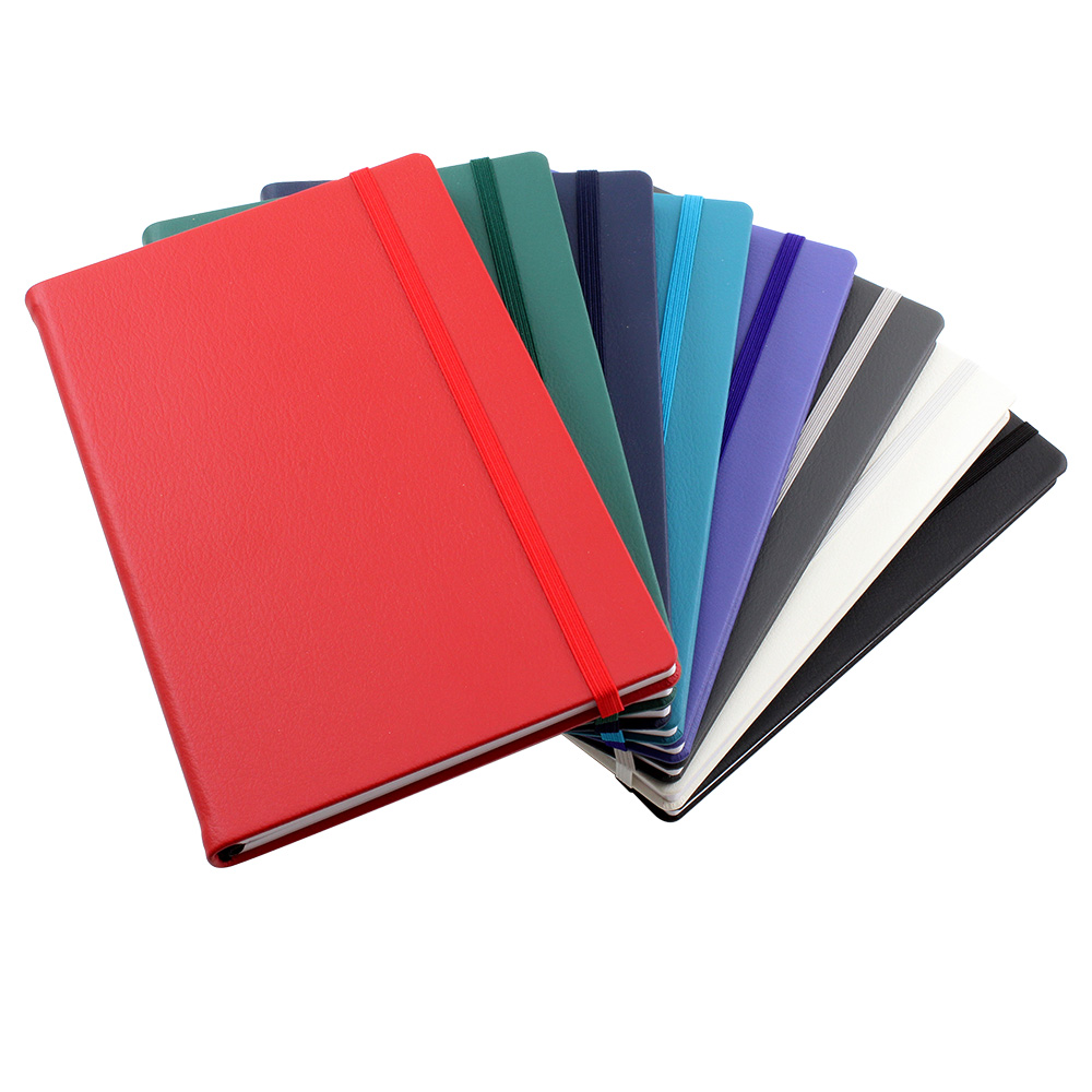 Eleather A5 Casebound Notebook With Elastic Strap & 100% Recycled Paper