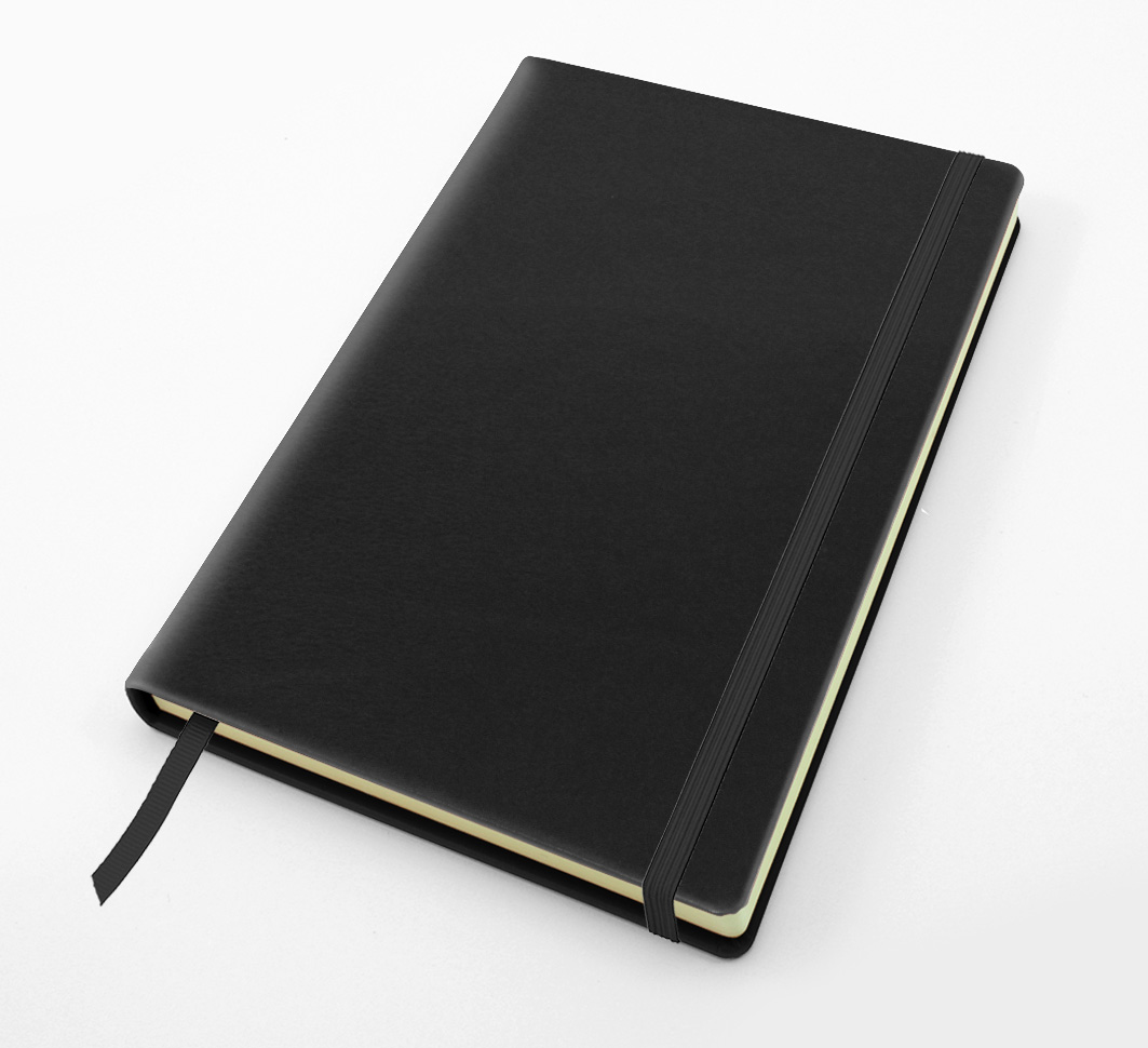 Sandringham Nappa Leather A5 Casebound Notebook With Elastic Strap & Envelope Pocket