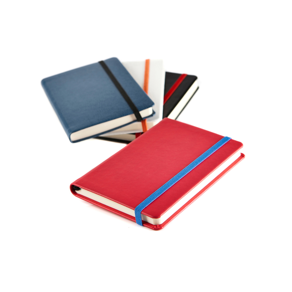 Pocket Casebound Notebook With Elastic Strap & Envelope Pocket