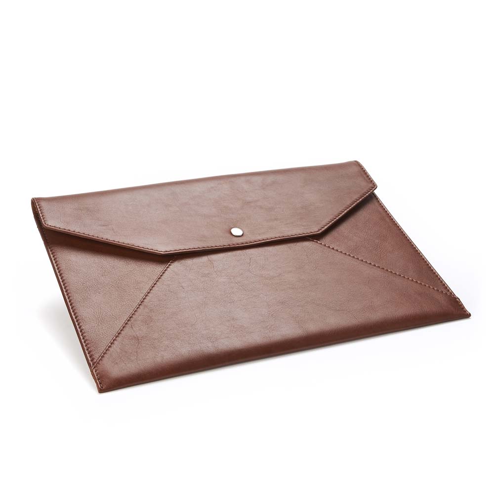 Sandringham Leather Under Arm Folio / Laptop Case With Press Stud To Close