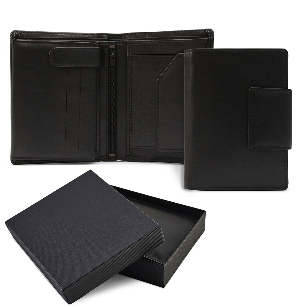 Sandringham Nappa Leather Purse With Deluxe Pockets & Strap To Secure