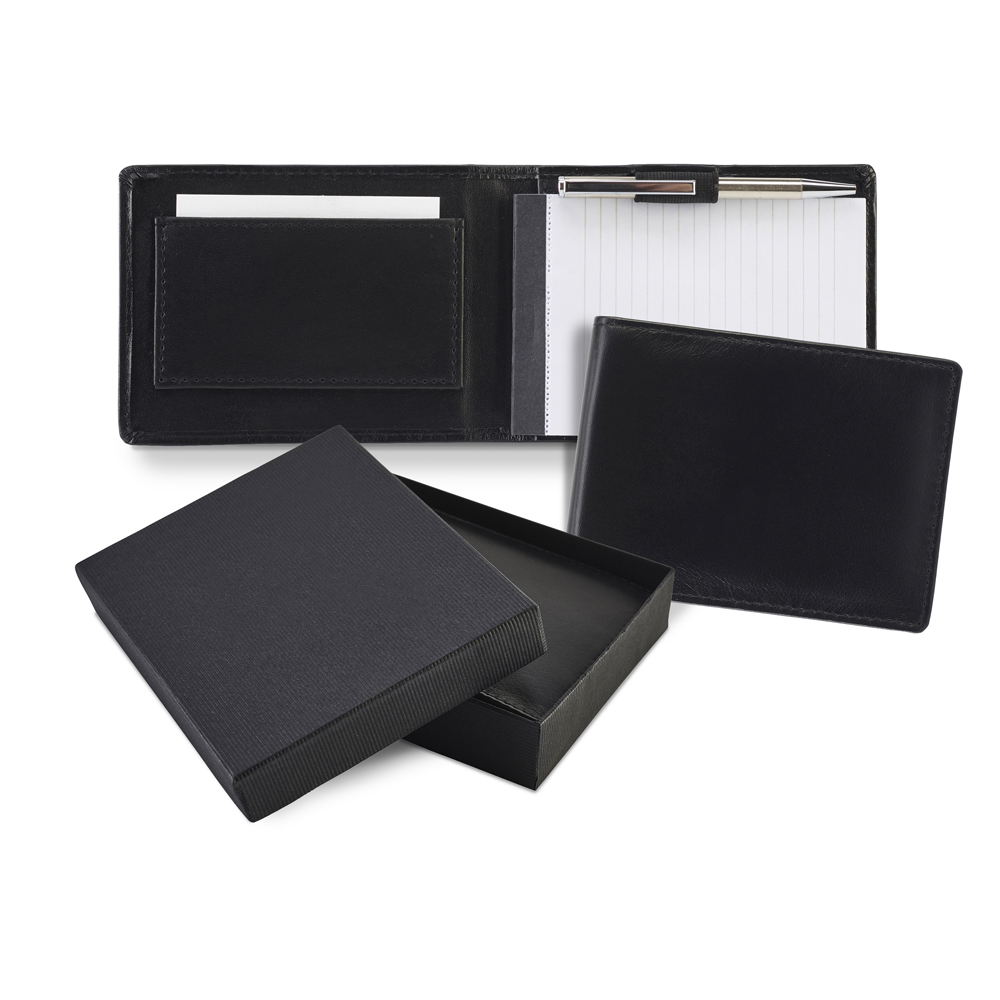 Sandringham Nappa Leather Flip Up Notepad Jotter With Pen