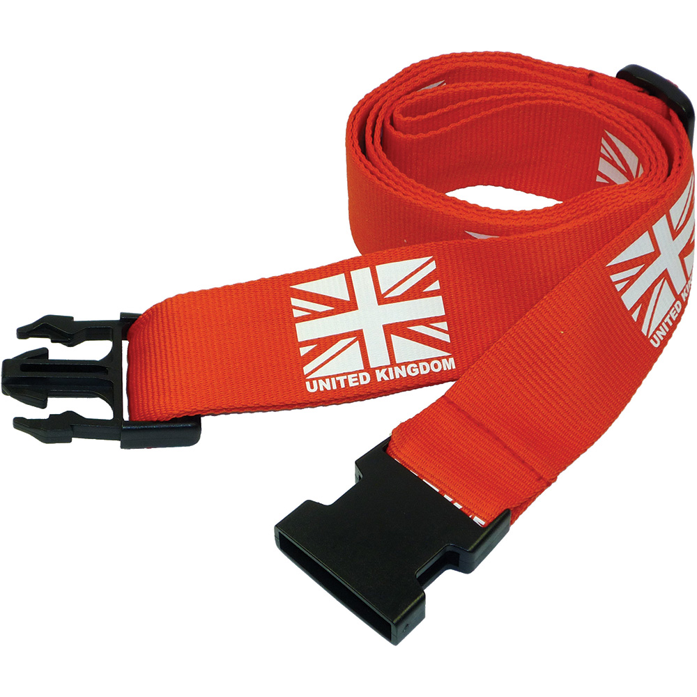 Printed Luggage Strap With Plastic Buckle & Adjuster (Screen Print)