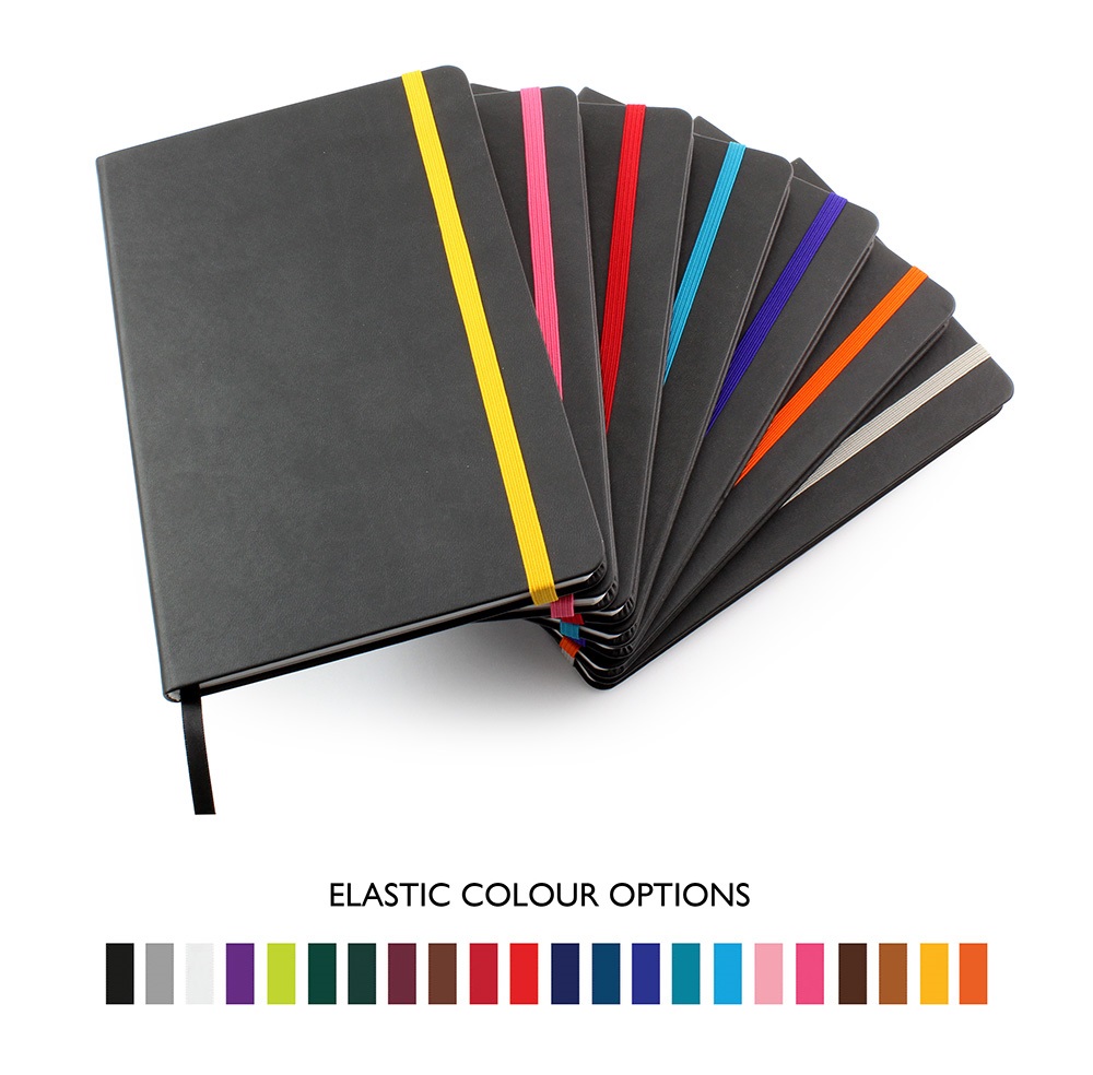 Anthracite Torino Nimbus A5 Casebound Notebook With Elastic Strap
