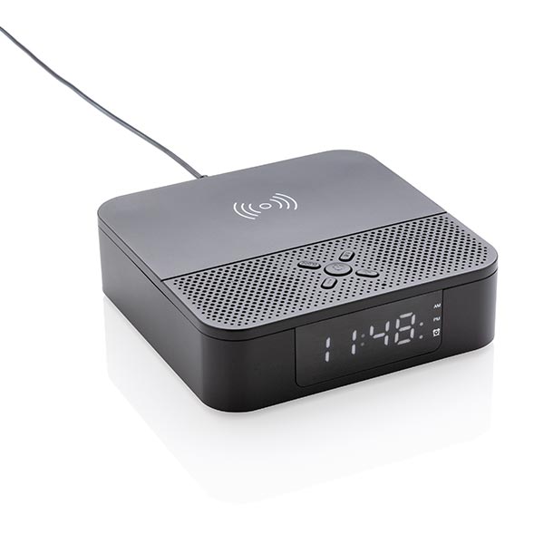 Wireless Charging Speaker With Time Display