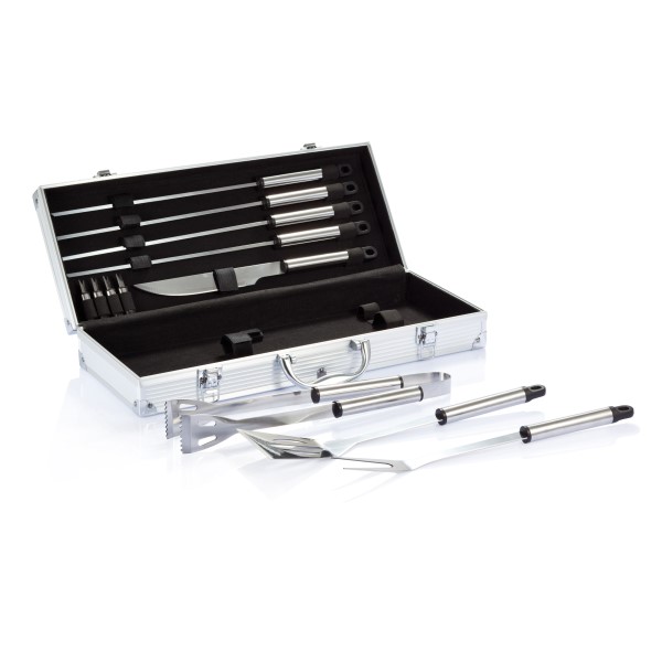 12 Pcs Barbecue Set In Aluminium Box
