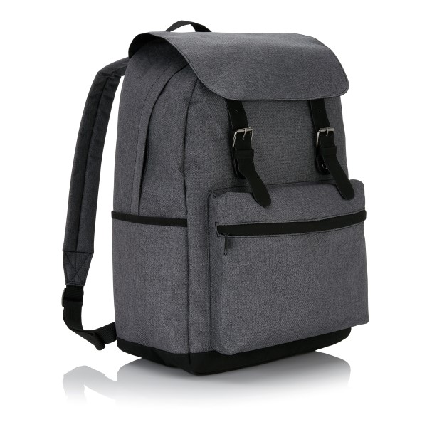Laptop Backpack With Magnetic Buckle Straps