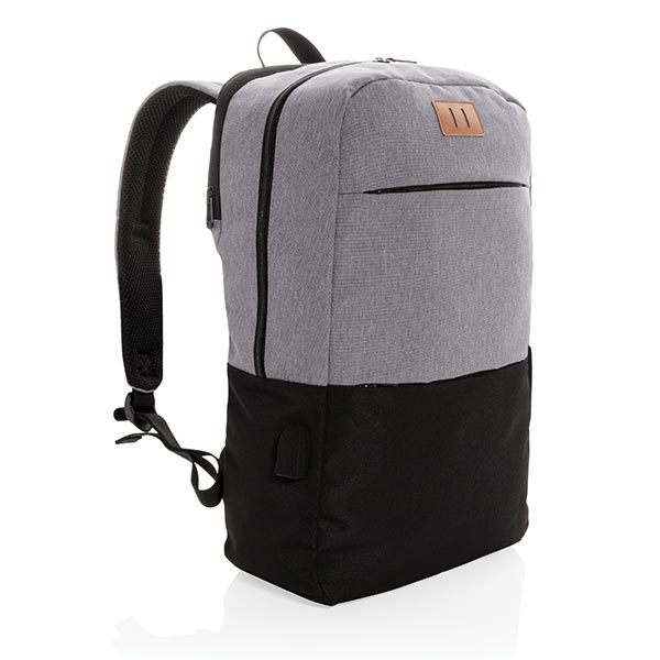 Modern 15.6" USB & RFID Laptop Backpack PVC Free