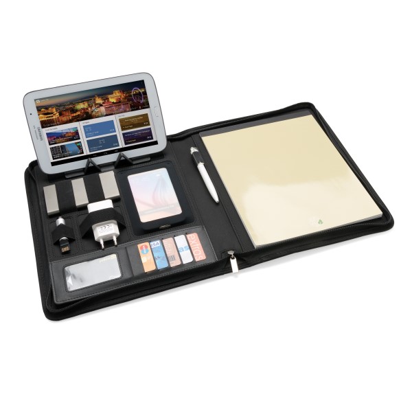 Deluxe Tech Portfolio With Zipper