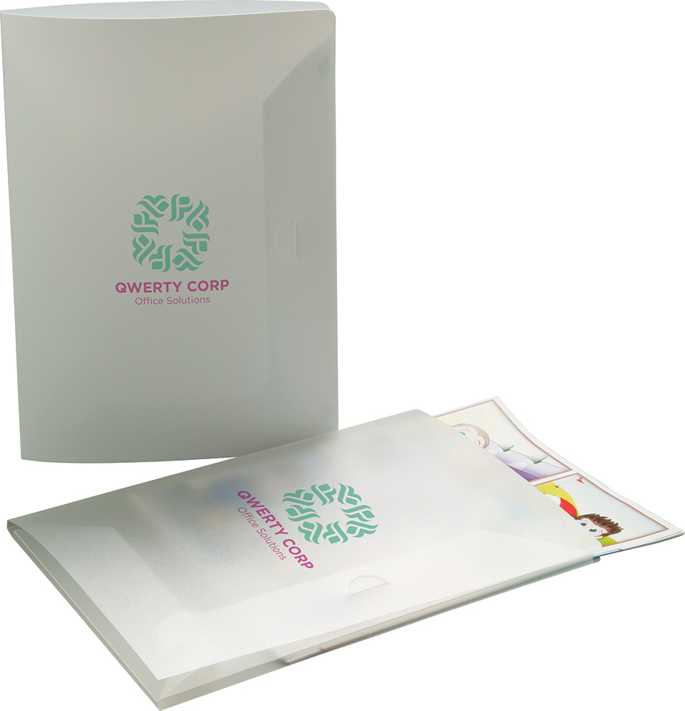 Polypropylene Conference Folder (Available In Frosted Clear Or Frosted White)