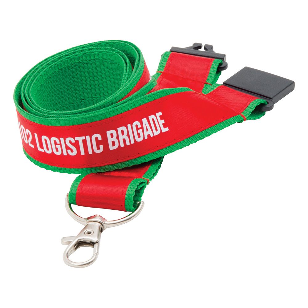 25mm Printed Satin Applique Lanyard