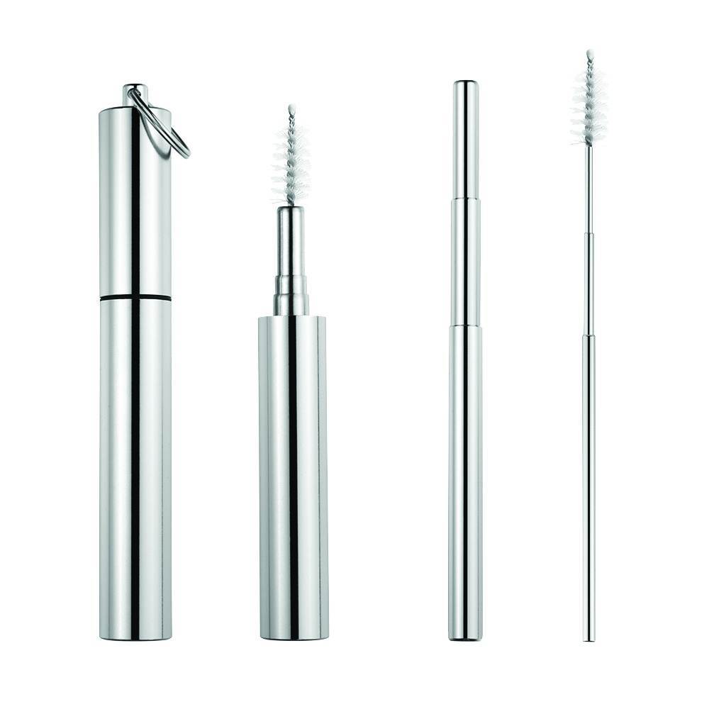 Retractable Metal Straw Set