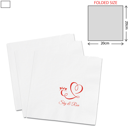 White Dinner Napkin 3Ply (40X40cm)