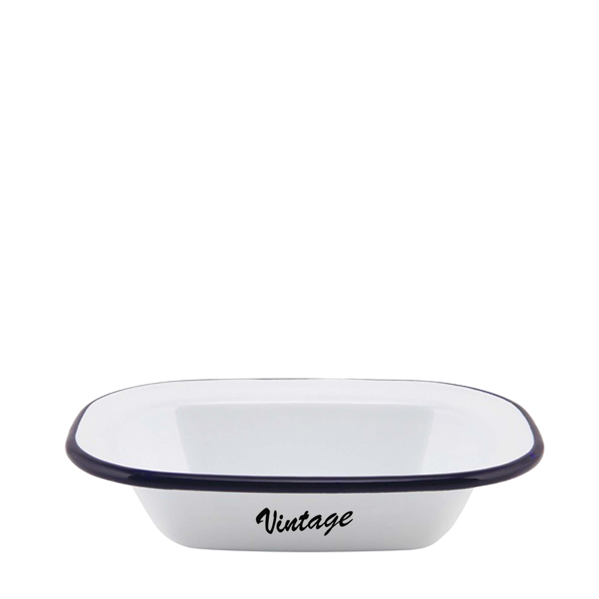 Enamel Oblong Pie Dish (180 X 135 X 40mm)