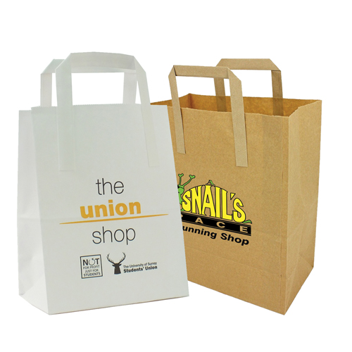 Small Flat Handle Paper Bag (22 X 18 X 8cm)