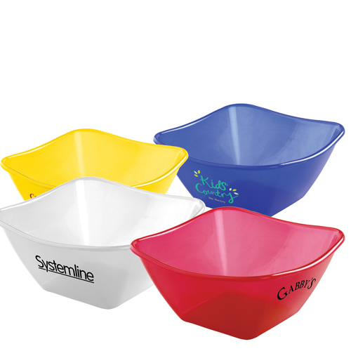 Plastic Square Coloured Salad Bowl