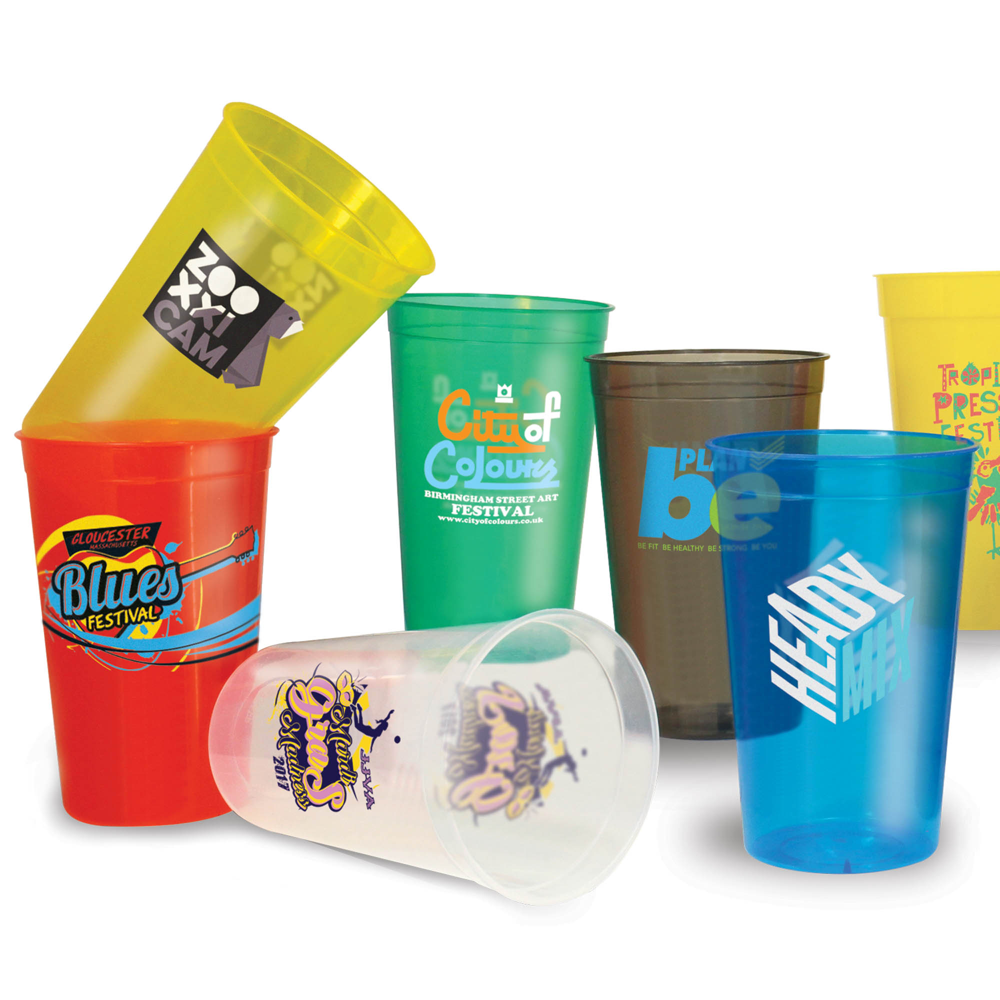 Plastic Translucent Stadium Cup (12oz/340ml)