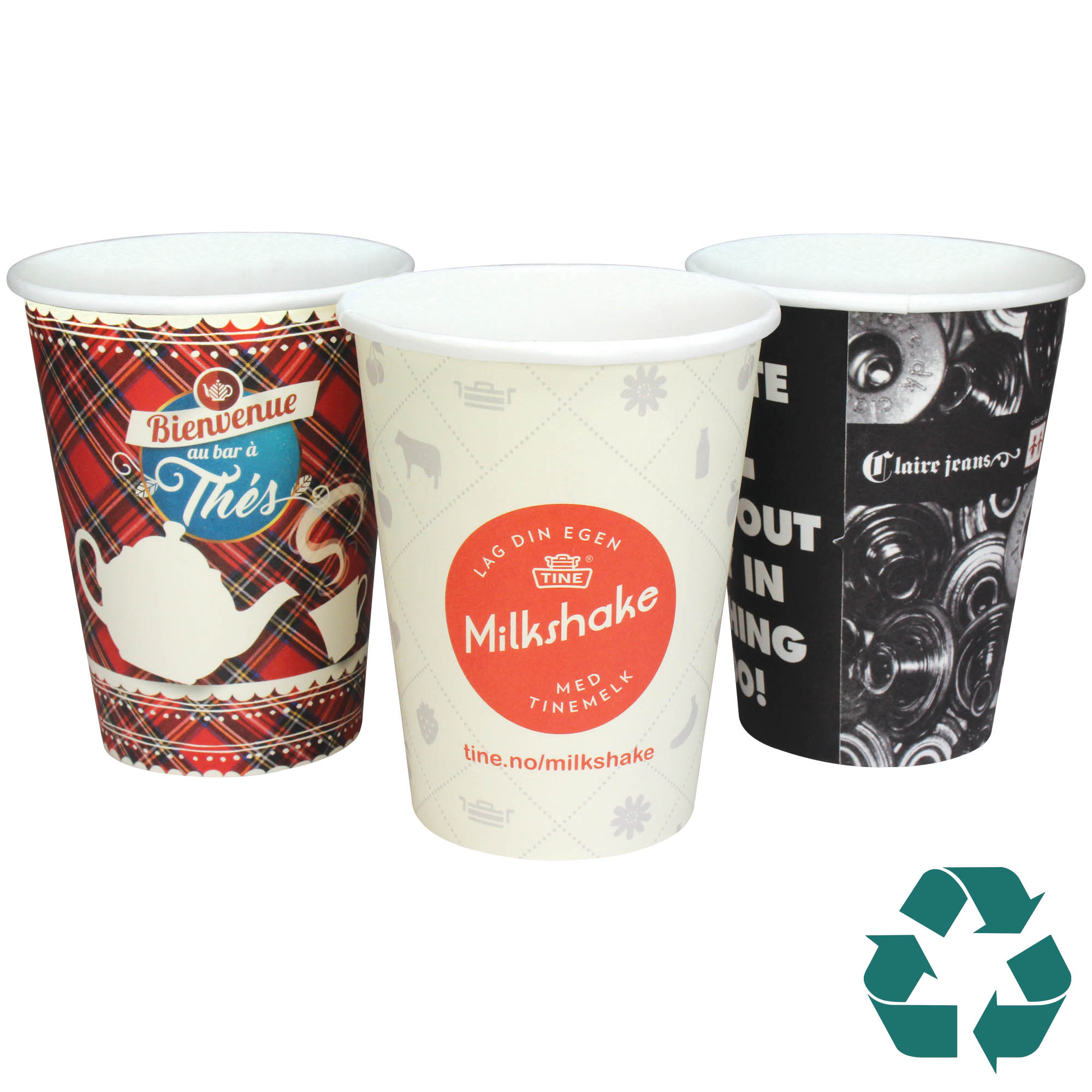 Recyclable Single Wall Paper Cup - Full Colour (12oz/340ml)