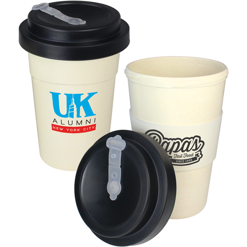 Premium Eco Bamboo Fibre Travel Mug (400ml) **