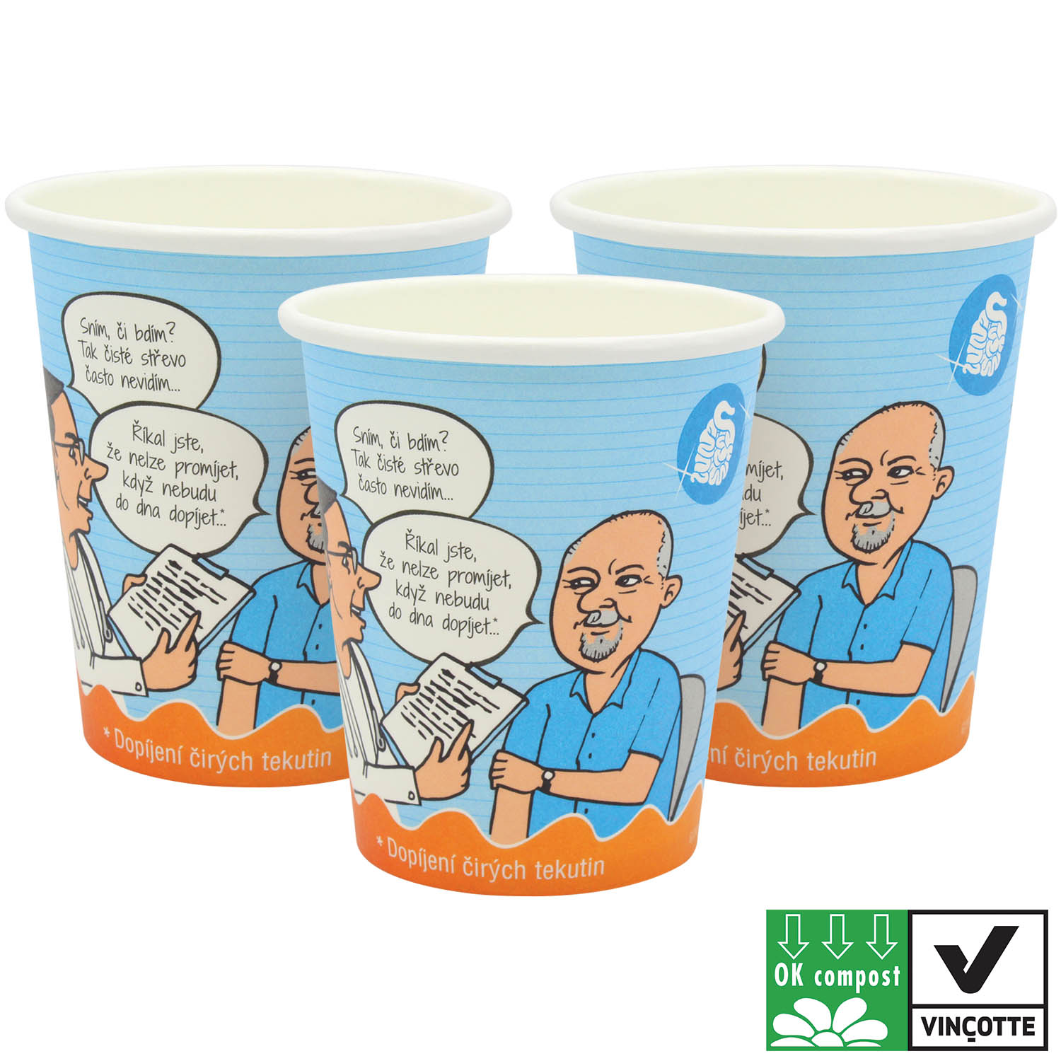 Compostable Single Wall Paper Cup - Full Colour (8oz/230ml)