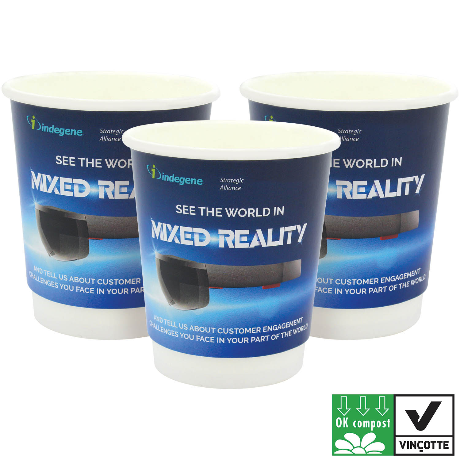 Compostable Double Wall Paper Cup - Full Colour (8oz/230ml)