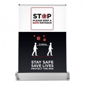 Safe Distance Desktop Roller Banners