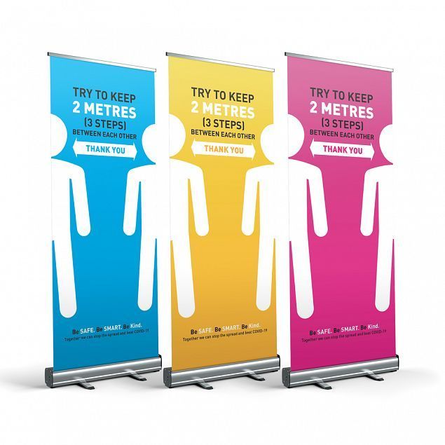 Social Distancing Roller Banner