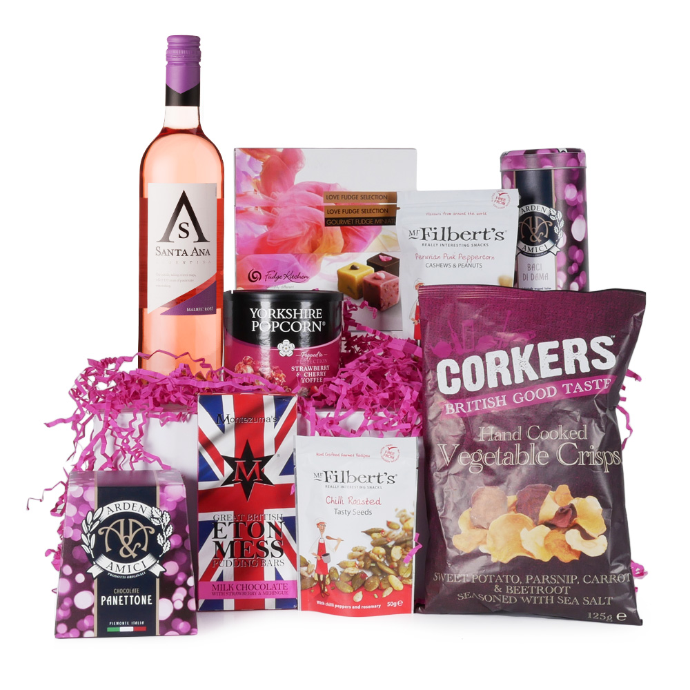 Pretty Pink With Wine Hamper