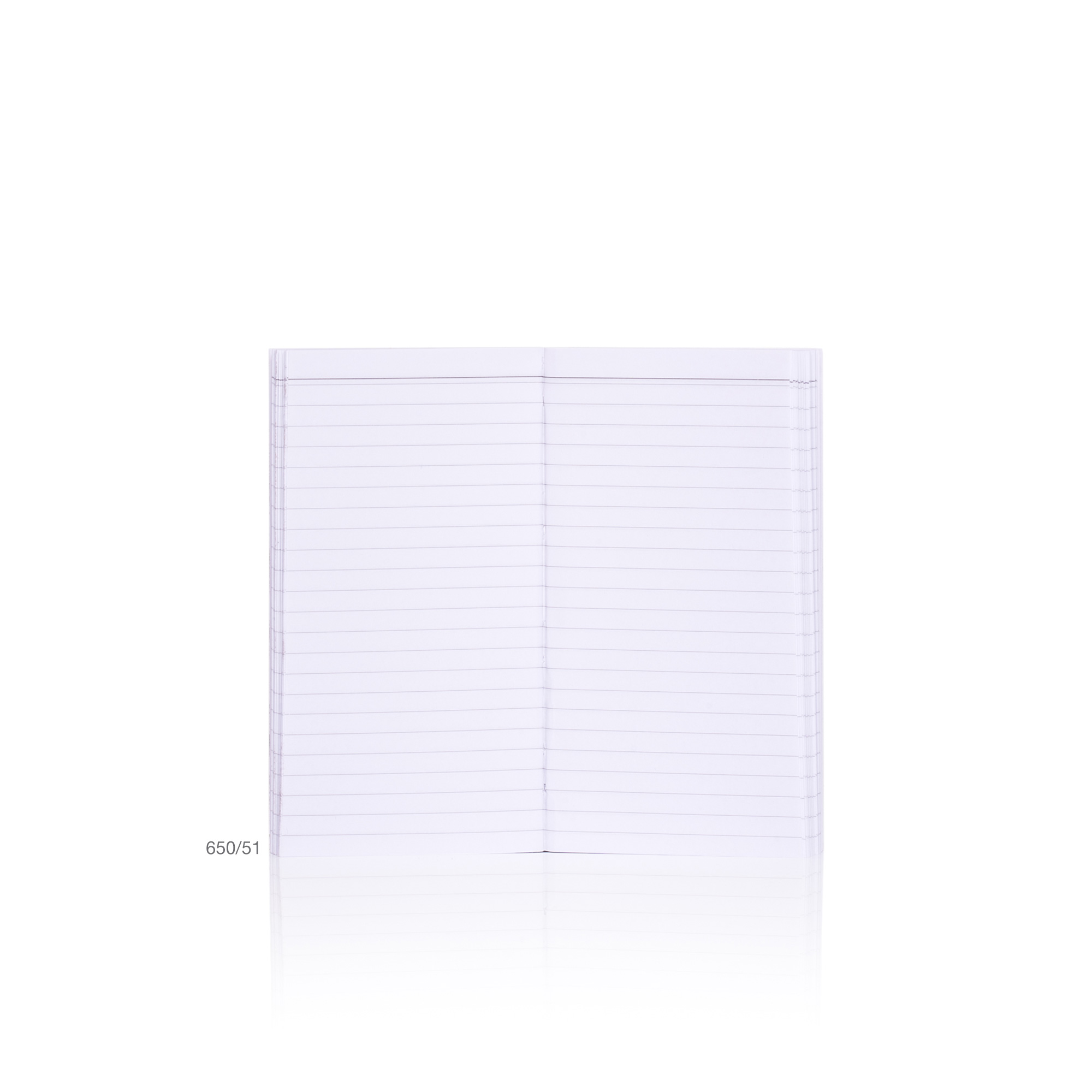 Castelli Pocket Notebook Ruled White Book Block Only - Plain Stock