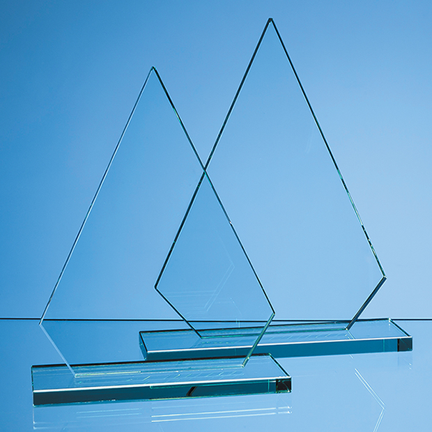 26.5cm X 18.5cm X 12mm Jade Glass Peak Award