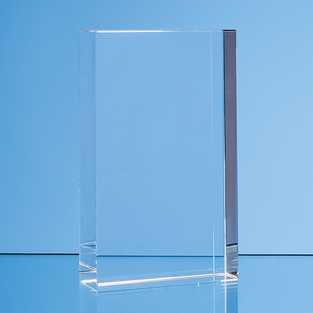 12cm X 8.5cm Optical Crystal Rectangle Award, H Or V