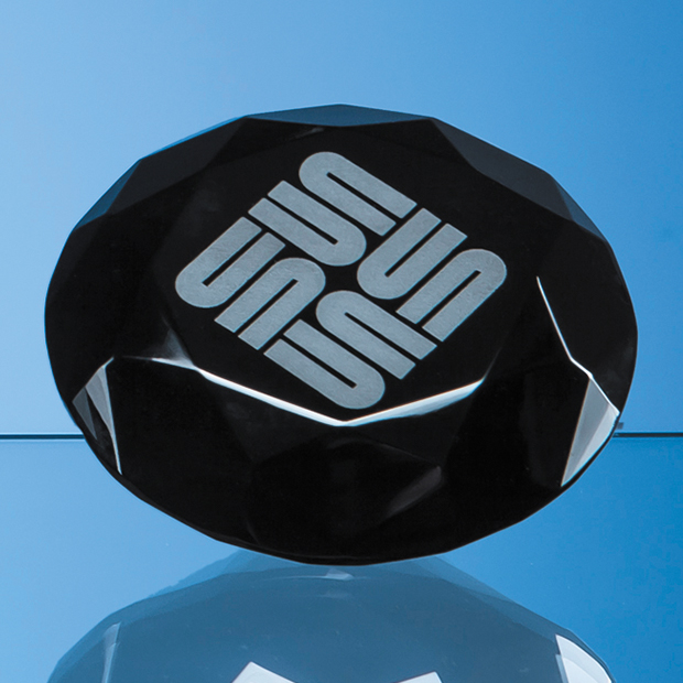 8cm Onyx Black Diamond Paperweight